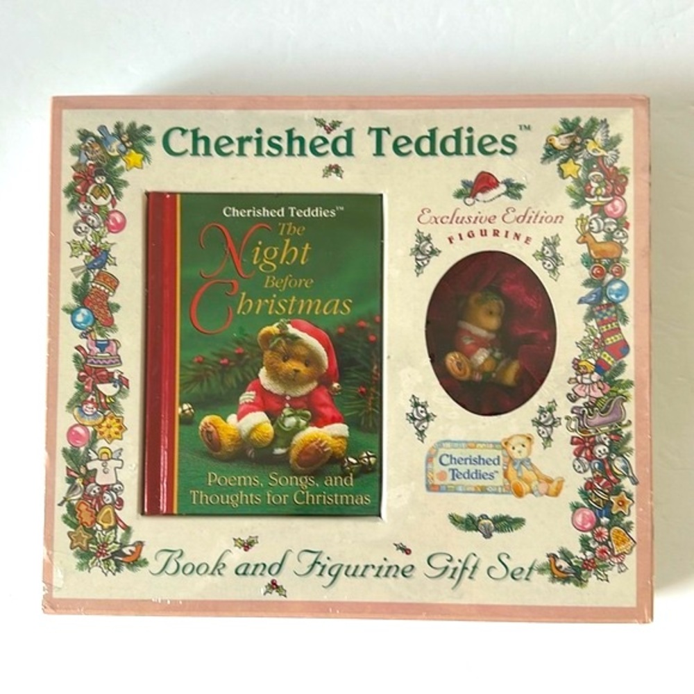 NWT Cherished Teddies Book and Figurine Gift Set “The Night Before Christmas”